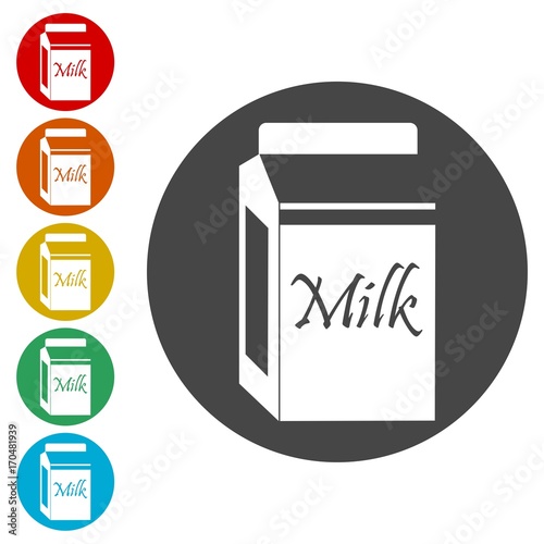 The milk icons set - Illustration 