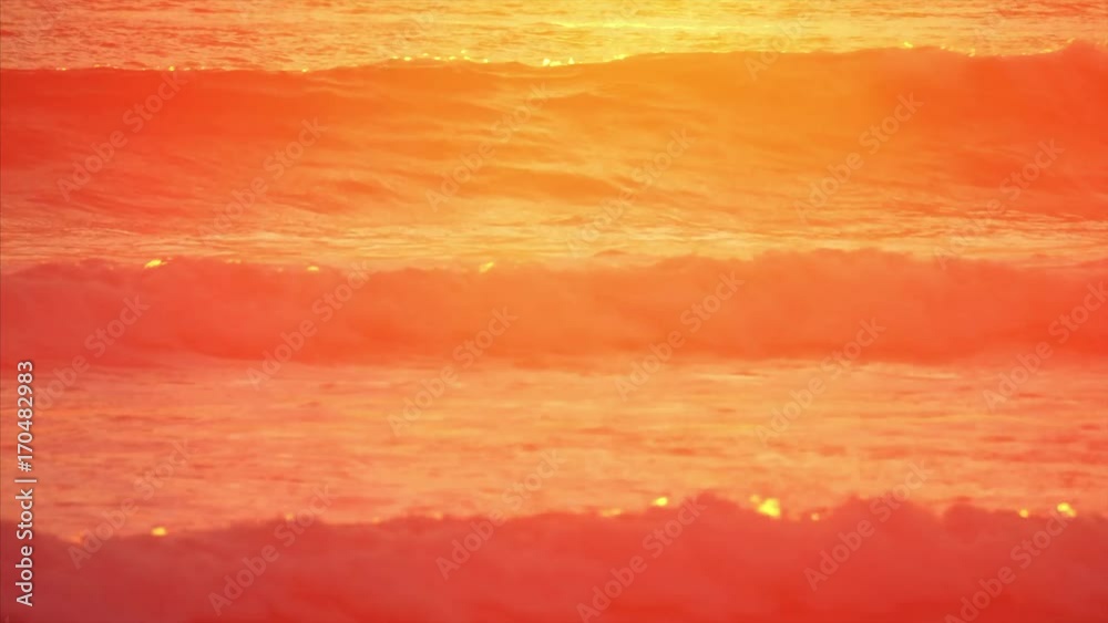 Ocean waves during sunset Ocean waves during sunset