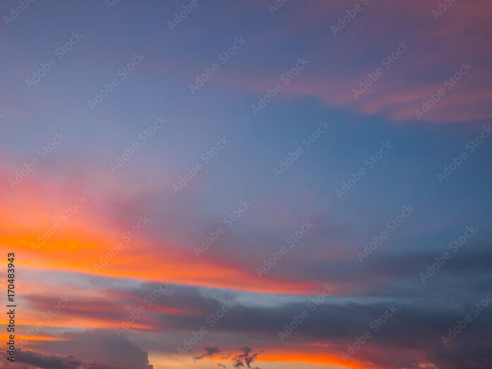 Beautiful sunset twilight sky background Beautiful sunset twilight sky background