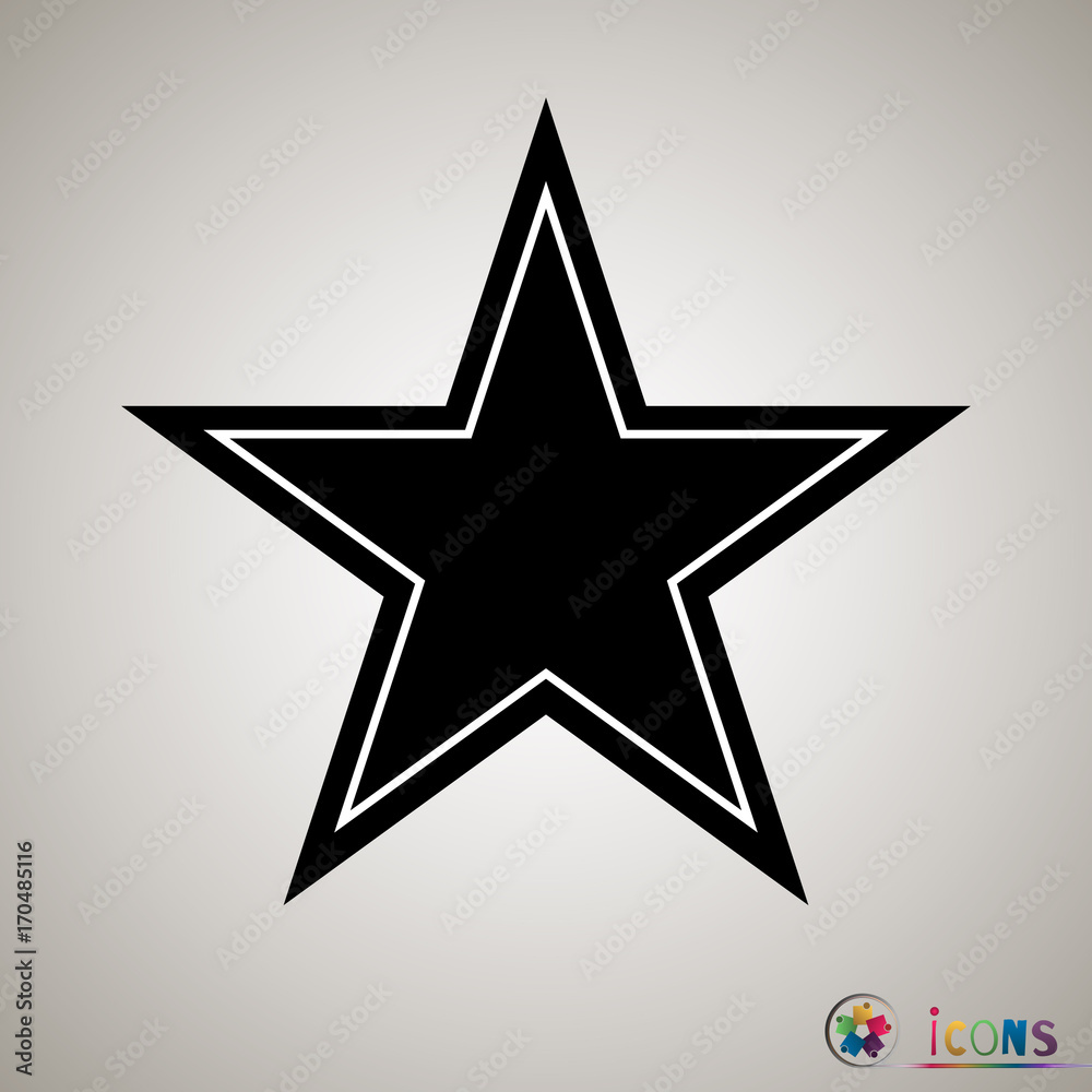 Clasic star Icon Vector. Isolated, object on white background, black Clasic star Icon Vector. Isolated, object on white background, black