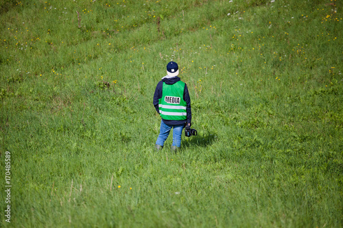 Journalist on the field