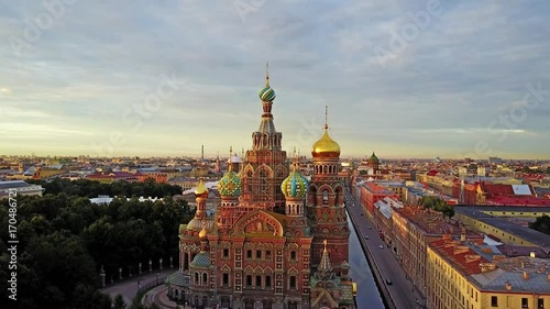 Aerial view of St Petersburg, Russia photo