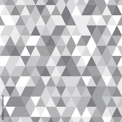 Abstract seamless pattern of triangles. Contrasting colors.