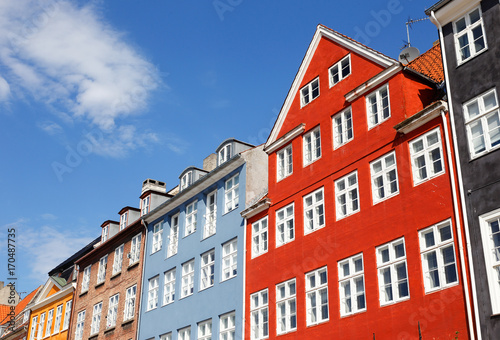 Colorful buildings exteriors