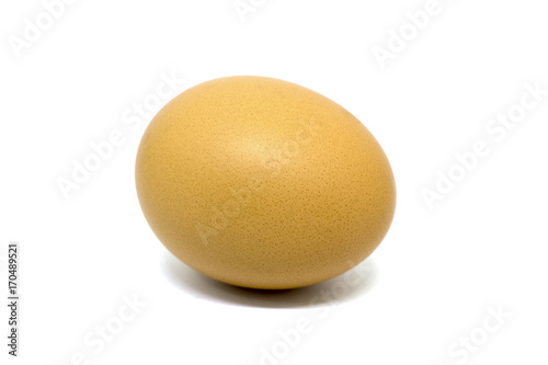 Fresh chicken egg from the farm, Isolated on white background