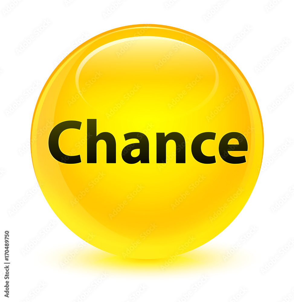Chance glassy yellow round button