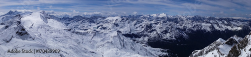 Awesome panorama of Austrian mountains took from Kitzsteinhorn glacier © Stanislav