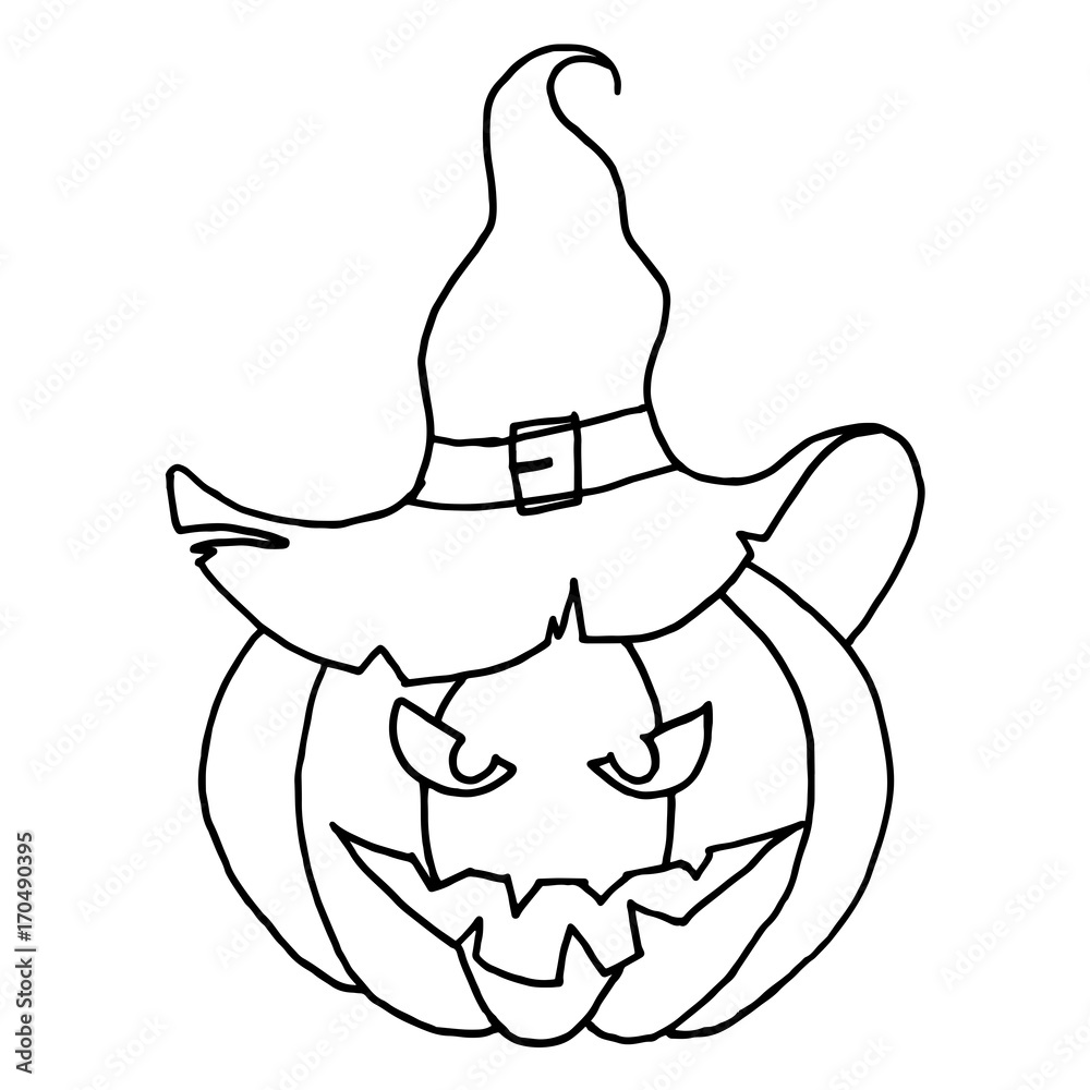 Hand Drawn Halloween Set. Pumpkins in doodle style. Hand Drawn Halloween Set. Pumpkins in doodle style.
