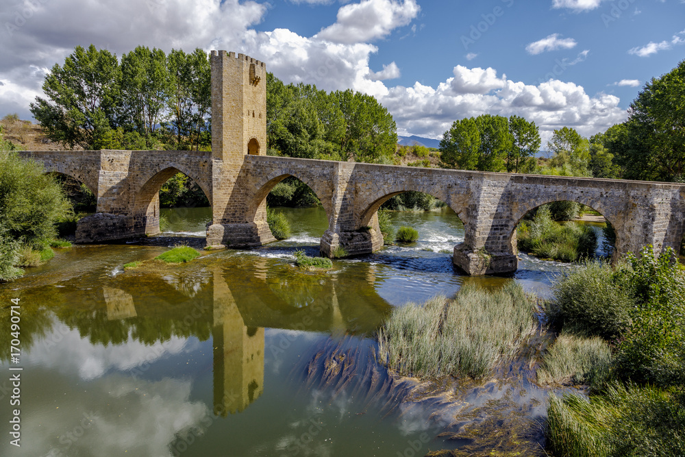 Medieval bridge of Frias in Burgos