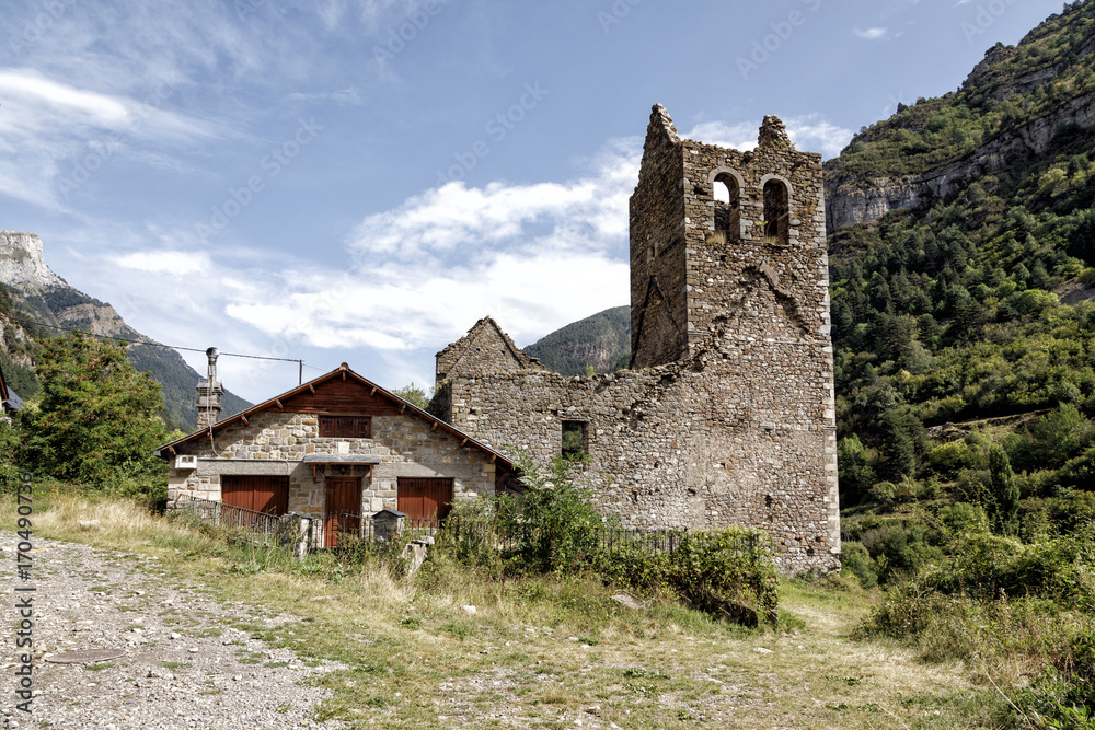 Old Trinidad Church of Canfranc Huesca Spain