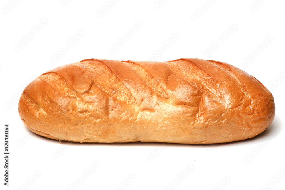 white bread on white background
