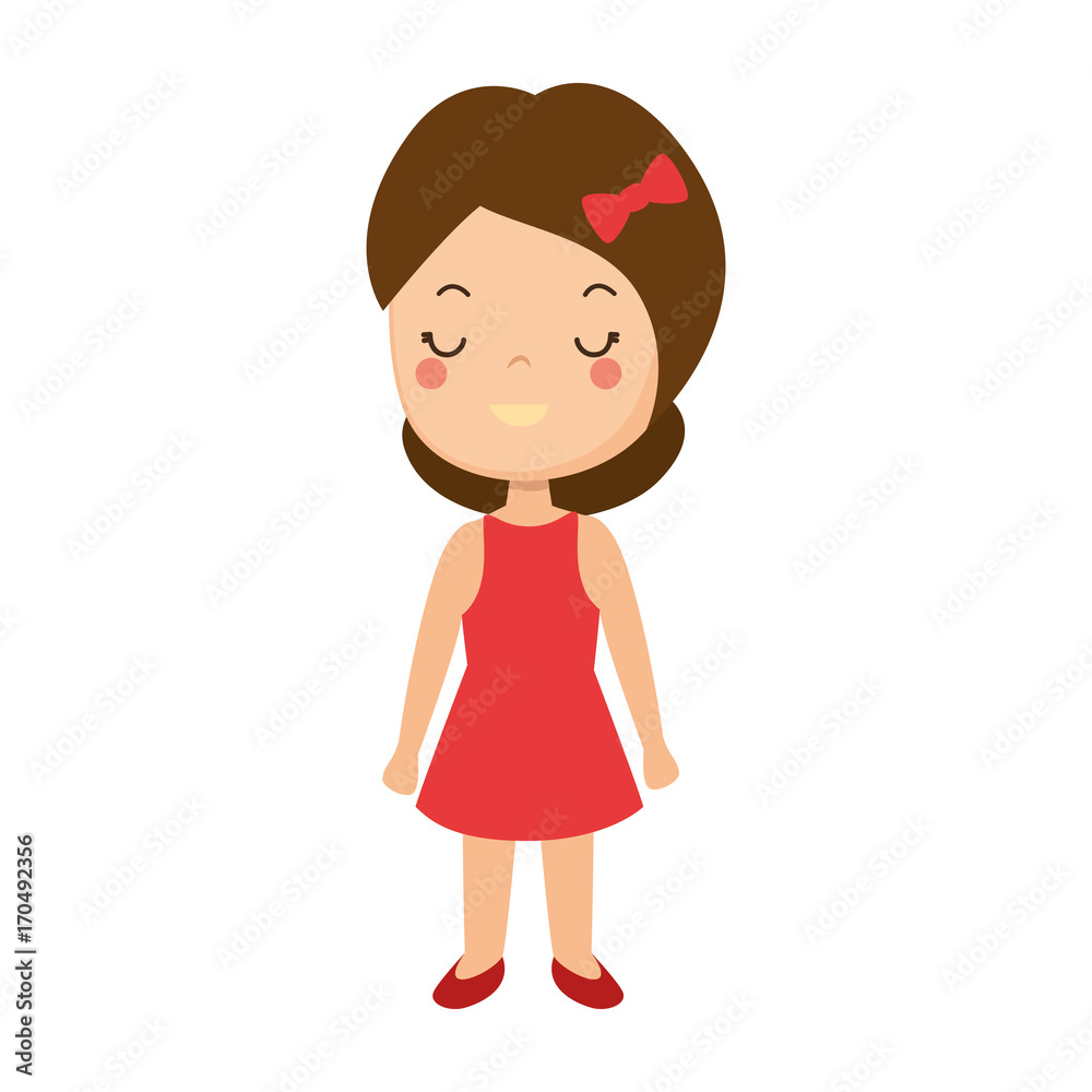 cute and little girl character vector illustration design cute and little girl character vector illustration design