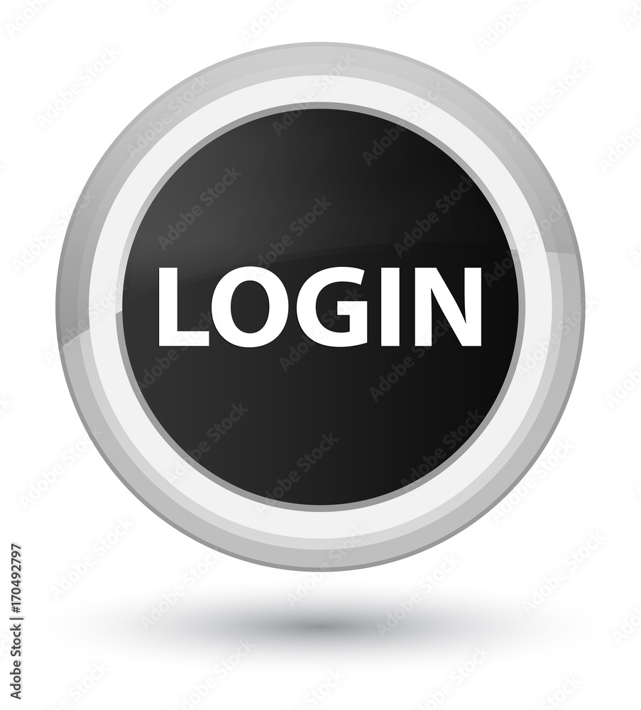 Login prime black round button Login prime black round button