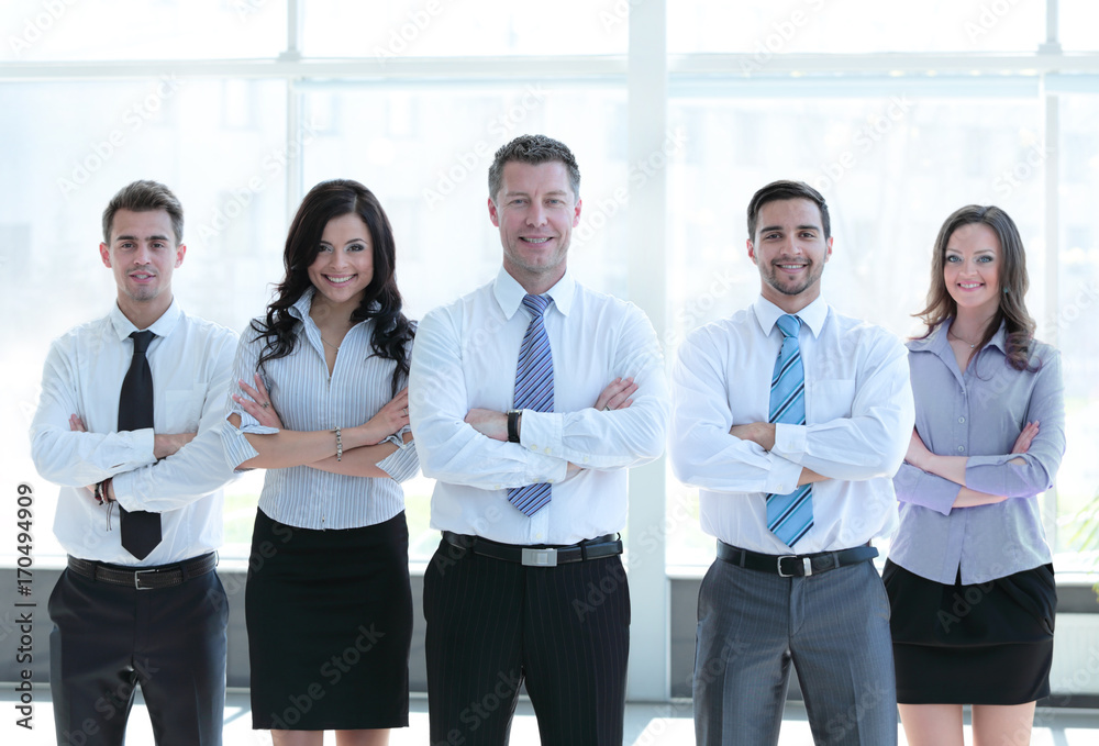 Group portrait of a professional business team looking confident Group portrait of a professional business team looking confident