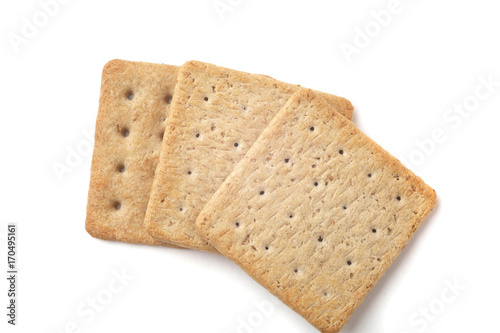 snack cracker on white background