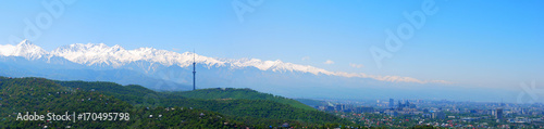 Almaty city panoramic view