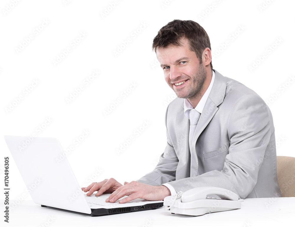 Portrait of happy business man posing with copy space Portrait of happy business man posing with copy space