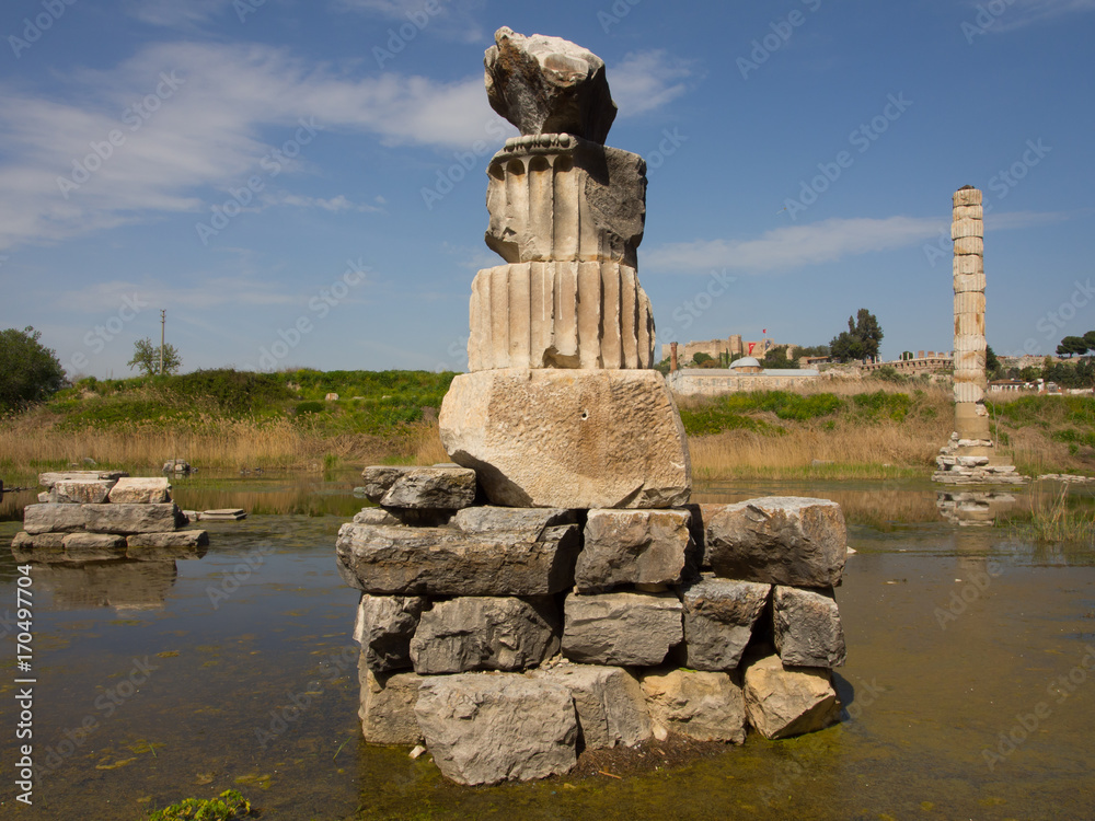 Artemis temple ruins in Selcuk, Izmir, Turkey Artemis temple ruins in Selcuk, Izmir, Turkey