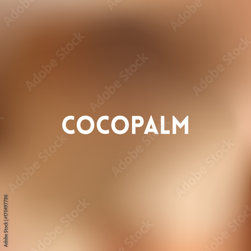 square light brown pastel blurred background - natural colors With love quote - cocopalm