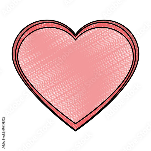 heart love decoration icon vector illustration design