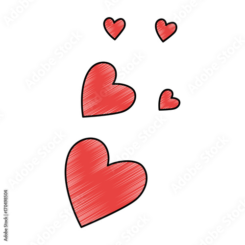 hearts love pattern background vector illustration design