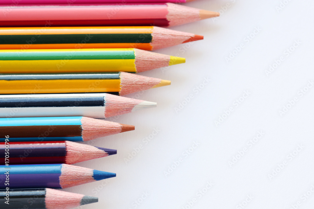 isolated coloured pencils bar on white background
isolated coloured pencils bar on white background