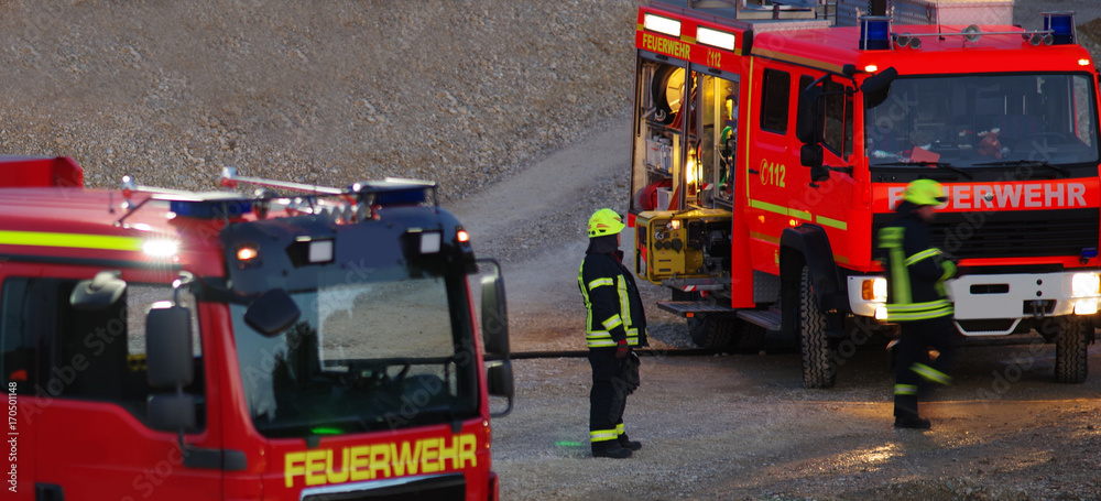 Naklejka premium Feuerwehr, Feuerwehreinsatz