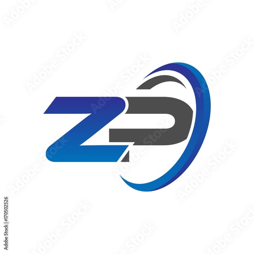 Free Download vector initial logo letters zp with circle swoosh blue gray - GFXLoad