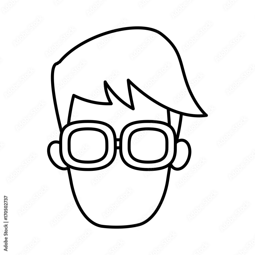 Man with glasses icon vector illustration graphic design Man with glasses icon vector illustration graphic design