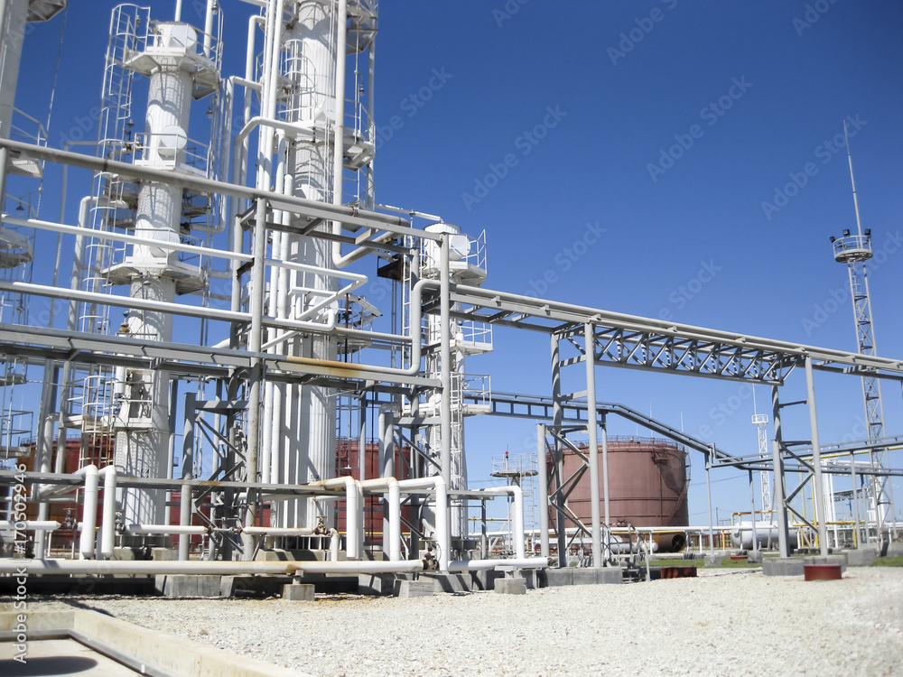 oil refinery. Equipment for primary oil refining