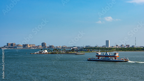 Galveston bay, Texas, USA as seing from sea