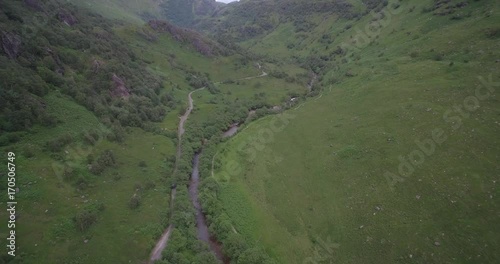 Aerial, Landscapes Around Loch Achtriochtan, Glencoe, Scotland - Native Version photo