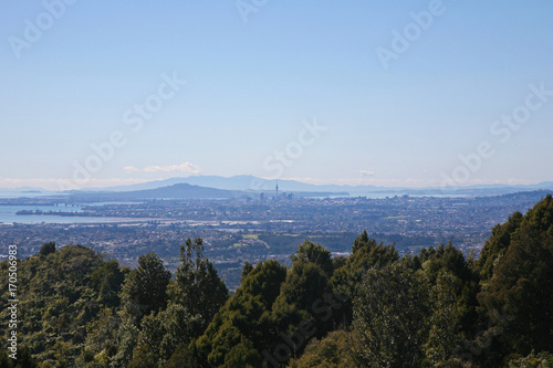 The view of the CBD of New Zealand's largest city from the Waitakere Ranges to the west