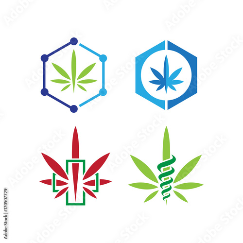 cannabis therapy medical and healthcare Logo