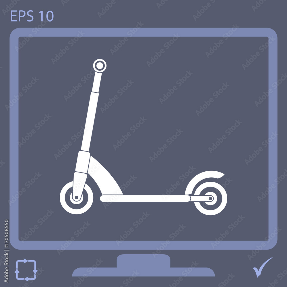 kick scooter vector icon kick scooter vector icon