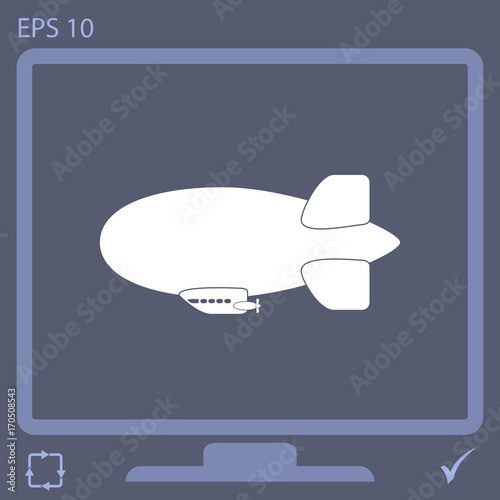 dirigible vector icon