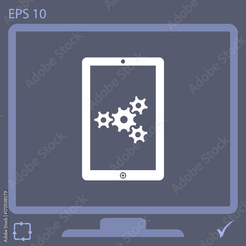 adjustments of touchpad vector icon