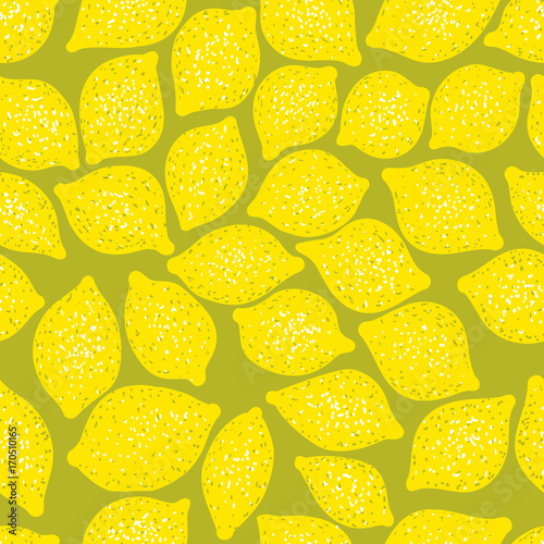 Seamless pattern with lemons