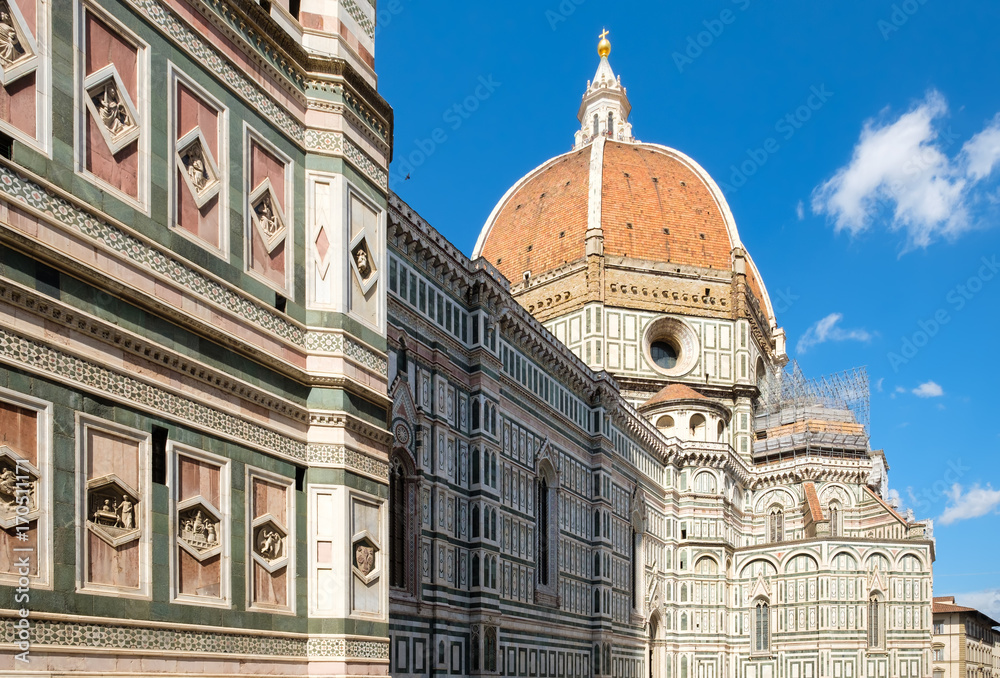 The Cathedral or Duomo of Florence on a summer day