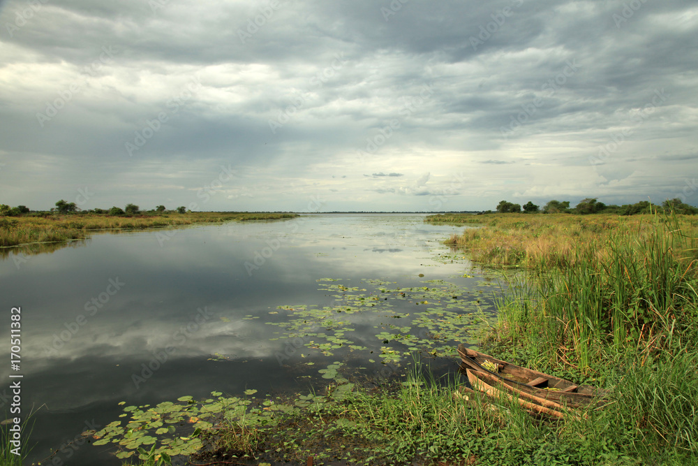 African River Setting - Agu River - Uganda, Africa