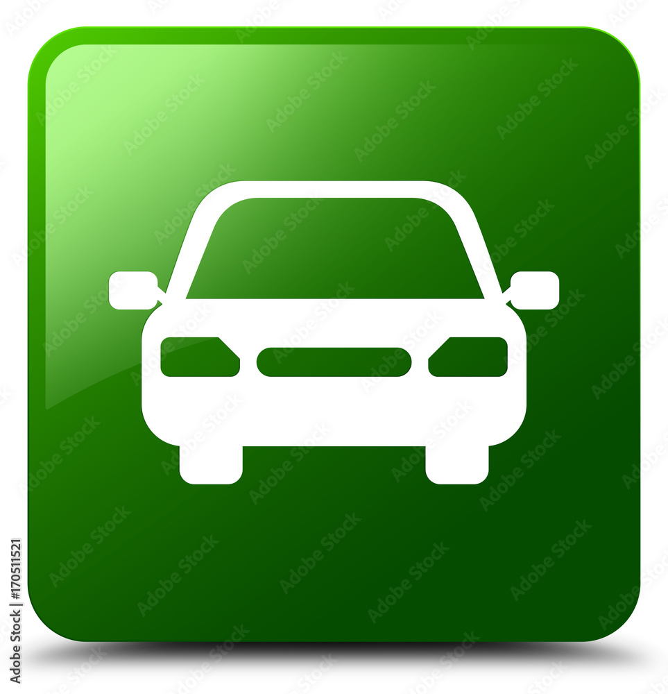Car icon green square button