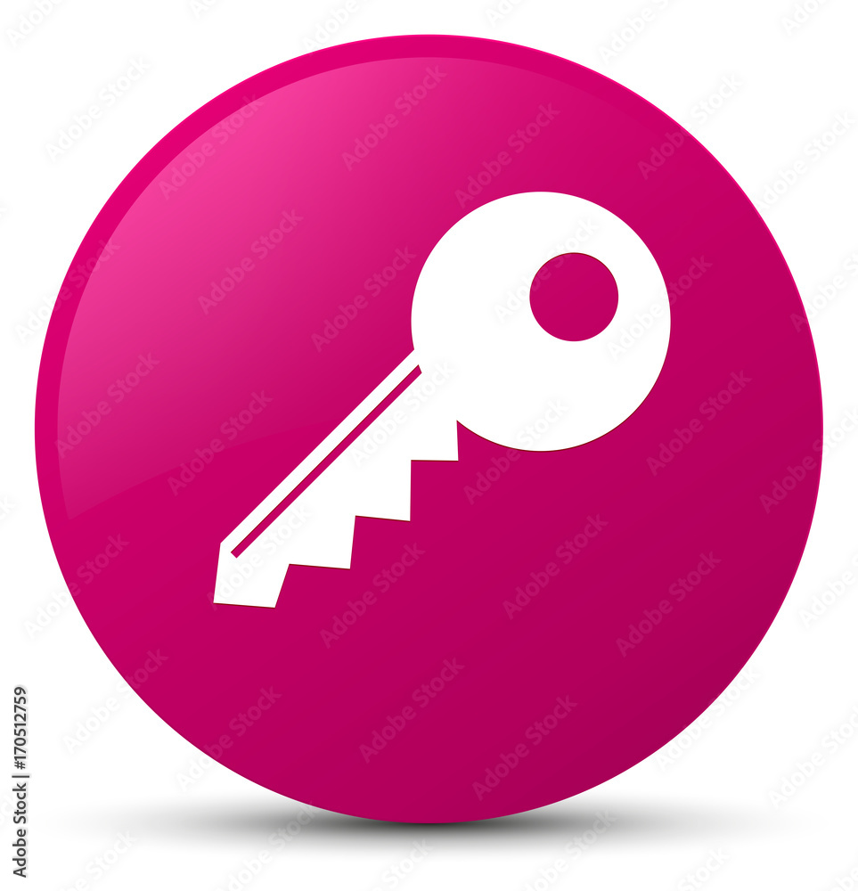 Key icon pink round button