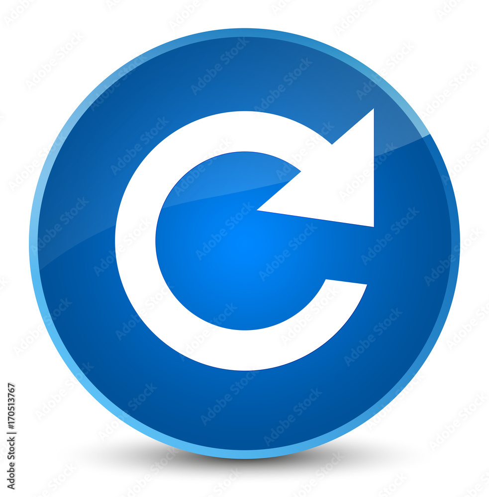 Reply rotate icon elegant blue round button Reply rotate icon elegant blue round button