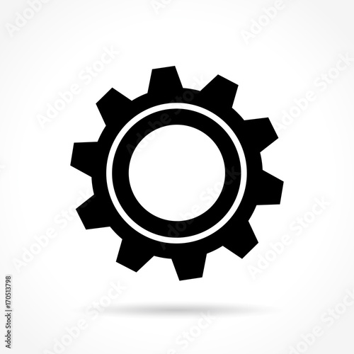 cogwheel icon on white background