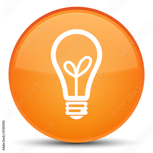Bulb icon special orange round button