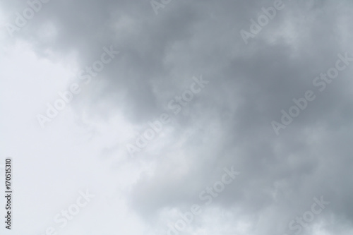 Rainy (or rain) cloud, gray color background