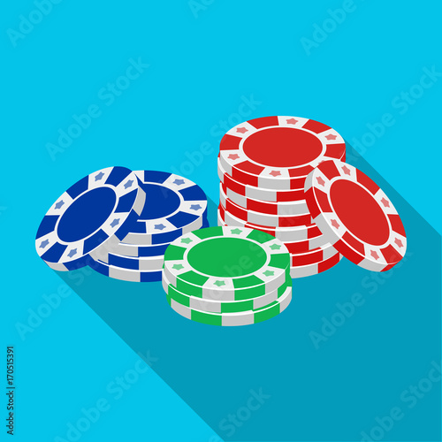 Chip, single icon in flat style.Chip, vector symbol stock illustration web.