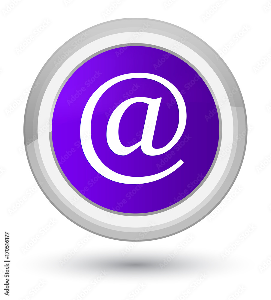 Email address icon prime purple round button Email address icon prime purple round button