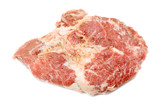 Raw meat steak on a white background