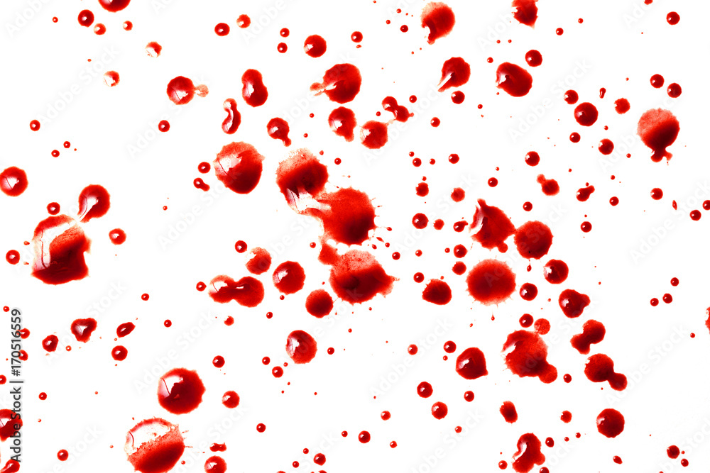 drops of red blood on white paper drops of red blood on white paper
